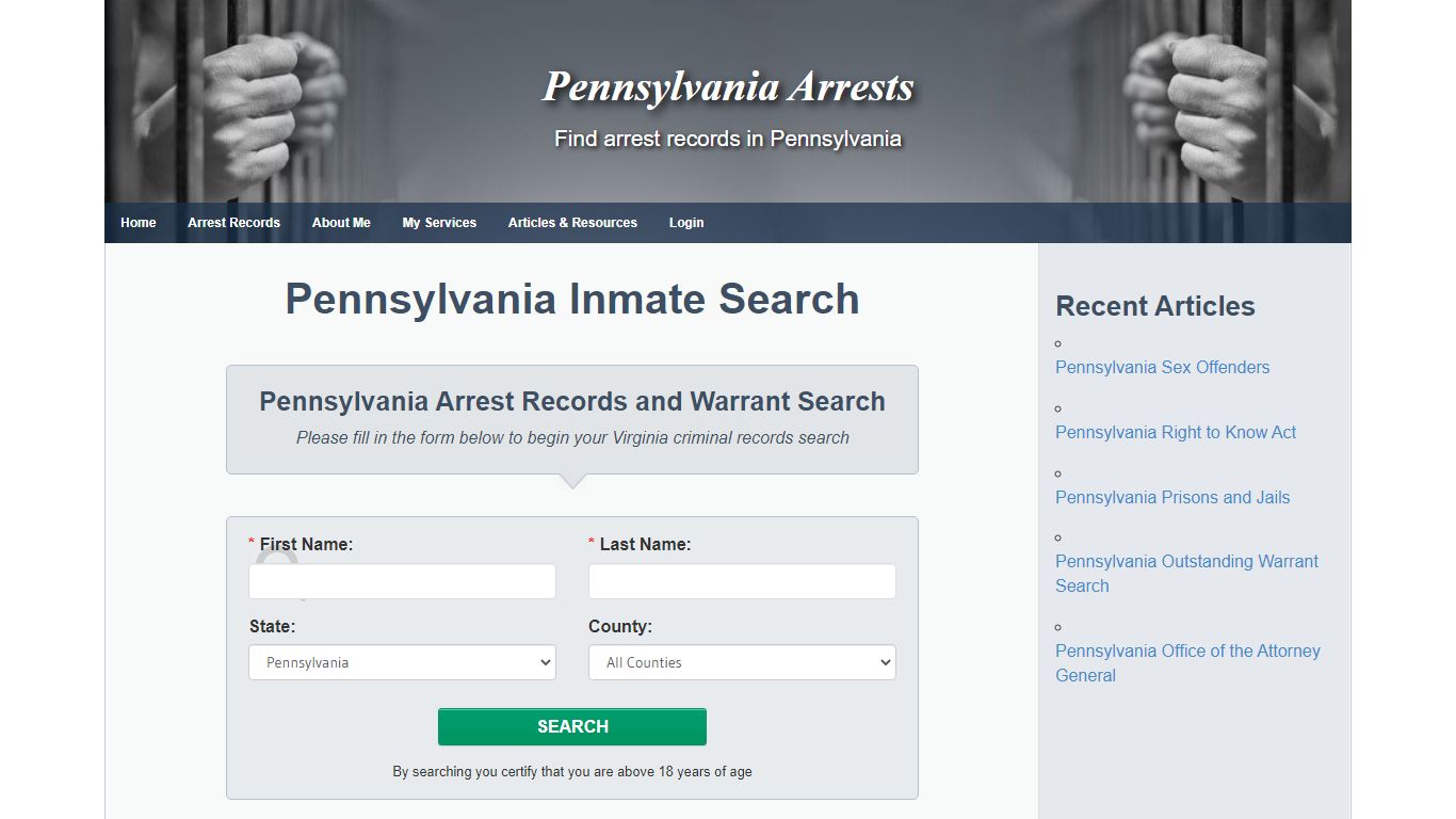 Pennsylvania Inmate Search - Pennsylvania Arrests